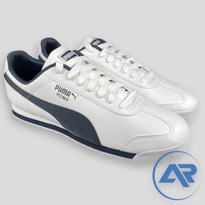 NEW PUMA Roma Basic White/Navy Classic Men's SIZE 13 353572-12